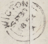 125511 1854 1D ARCHER PL.101 EXPERIMENTAL PERFORATION (SG16b)(MC) ON COVER USED WIGTON (CUMBRIA) TO WHITEHAVEN.