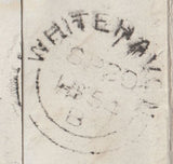 125511 1854 1D ARCHER PL.101 EXPERIMENTAL PERFORATION (SG16b)(MC) ON COVER USED WIGTON (CUMBRIA) TO WHITEHAVEN.