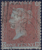 125560 1855 DIE 2 1D PL.19 ON VERY BLUED PAPER S.C.14 (SG24a)(DB).
