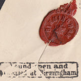 125578 1903 MAIL USED LOCALLY IN BIRMINGHAM 'FOUND OPEN' AND SEALED WITH 'BIRMINGHAM/CROWN' SEAL AND 'FOUND OPEN AND/RESEALED AT BIRMINGHAM' INSTRUCTIONAL.