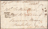 125596 1833 MAIL HYTHE (KENT) TO HAMPSTEAD WITH MANUSCRIPT 'MIFSENT TO WHETSTONE'.