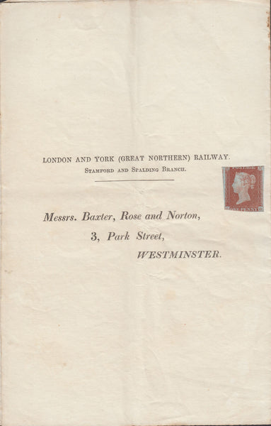 125628 1845 PRINTED APPLICATION FOR PARLIAMENTARY ACT TO CONSTRUCT 'STAMFORD AND SPALDING BRANCH' RAILWAY.