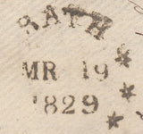 125656 1829 MAIL BATH TO LONDON WITH 'BATH/PY P.' HAND STAMP (SO140).