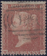 125684 1855 DIE 2 1D PL13 L.C.16 (SG26)(MG) WITH CRIMEAN WAR 'OXO' CANCELLATION.