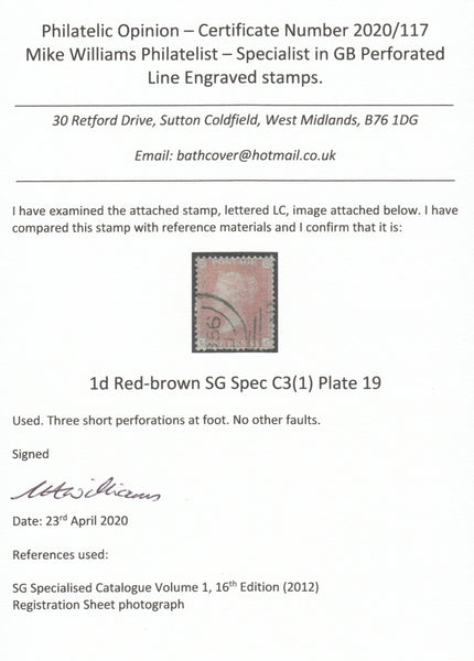 125685 1855 DIE 2 1D PL.19 S.C.14 (SG24)(LC).