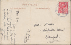 125749 1923 MAIL BRACEBOROUGH (LINCS) TO STAMFORD WITH 'BRACEBOROUGH/STAMFORD' DATE STAMP.