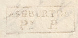 125768 1831 ENTIRE BUCKFASTLEIGH (DEVON) TO LONDON WITH 'ASHBURTON/PY P.' HAND STAMP (DN21).