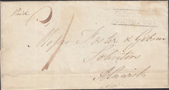 125772 1841 MAIL USED LOCALLY IN ALNWICK (NORTHUMBERLAND) WITH 'ALNWICK/PENNY POST' HAND STAMP (NR49).