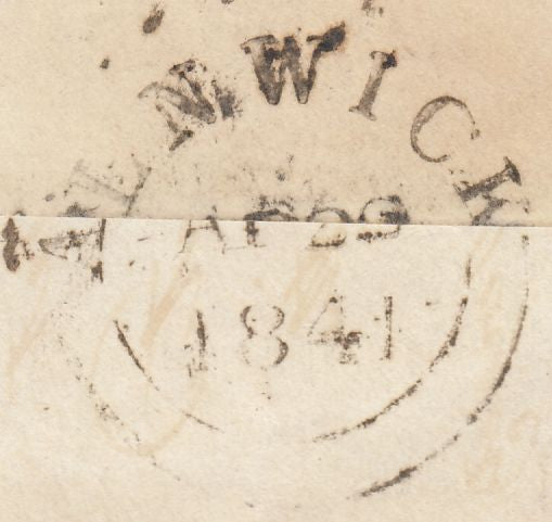 125772 1841 MAIL USED LOCALLY IN ALNWICK (NORTHUMBERLAND) WITH 'ALNWICK/PENNY POST' HAND STAMP (NR49).