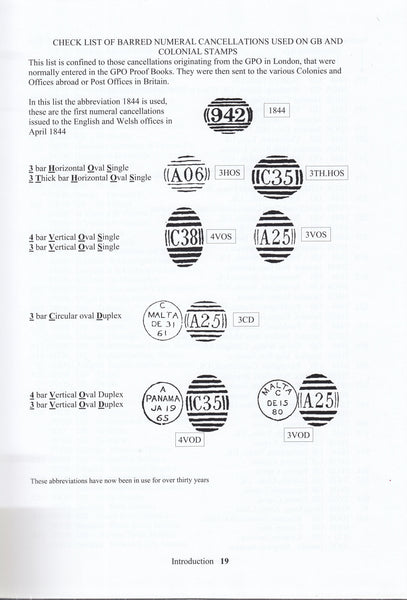 125802 'GB USED ABROAD:CANCELLATIONS AND POSTAL MARKINGS' BY PARMENTER GORDON AND MORTON.