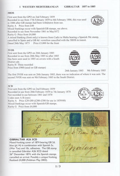 125802 'GB USED ABROAD:CANCELLATIONS AND POSTAL MARKINGS' BY PARMENTER GORDON AND MORTON.