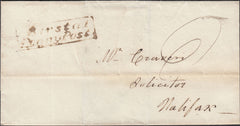 125803 1830 MAIL BIRSTAL (WEST YORKS) TO HALIFAX WITH 'BIRSTAL/PENNY POST' HAND STAMP (YK385).