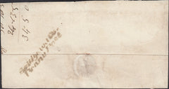 125824 UNDATED PIECE WITH 'PATELY BRIDGE/PENNY POST' (NORTH YORKS) HAND STAMP (YK2161).
