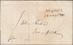125917 1844 MAIL MAYFIELD (SUSSEX) TO FRAMFIELD WITH 'MAYFIELD/PENNY POST' HAND STAMP (SX866).