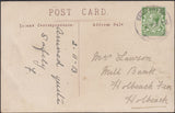 125927 1913 MAIL TALLINGTON (LINCS) TO HOLBEACH WITH 'TALLINGTON/STAMFORD' DATE STAMP.