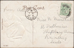 125951 1910 MAIL CAREBY (LINCS) TO LEEDS WITH 'CAREBY/STAMFORD' DATE STAMP.
