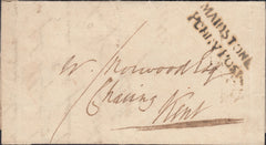 125956 1830 MAIL USED LOCALLY IN KENT WITH 'MAIDSTONE/PENNY POST' HAND STAMP (KT728).