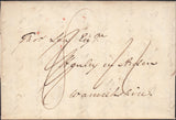 125959 1821 MOURNING LETTER FROM 'LEEDS CASTLE', KENT TO HENLEY IN ARDEN WITH 'MAIDSTONE/PENNY POST' HAND STAMP (KT728).