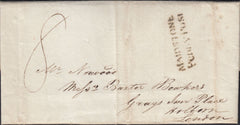 125964 1821 MAIL CHARING, KENT TO LONDON WITH 'MAIDSTONE/PENNY POST' HAND STAMP (KT728).