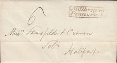 125977 1839 MAIL MILLBRIDGE (WEST YORKS) TO HALIFAX WITH 'MILLBRIDGE/PENNY POST' HAND STAMP (YK2012).