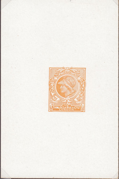 126039 CIRCA 1910 DE LA RUE 'MINERVA HEAD' DIE PROOFS.