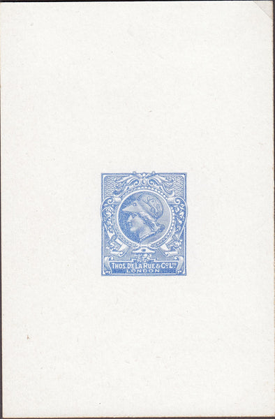 126039 CIRCA 1910 DE LA RUE 'MINERVA HEAD' DIE PROOFS.