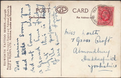 126054 1936 MAIL TARRANT MONKTON (DORSET) TO HUDDERSFIELD WITH 'TARRANT MONKTON/BLANDFORD' DATE STAMP.