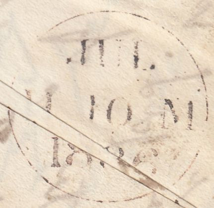 126070 1836 MAIL TO THE ADMIRALTY LONDON WITH 'TO PAY 1D ONLY' HAND STAMP (L814a).