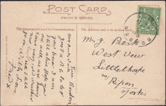 126084 1917 MAIL BORDON (HANTS) TO RIPPON WITH 'BORDON/HANTS' SKELETON DATE STAMP.