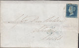 126117 1849/1854 2D PL.4 MATCHED PAIR IMPERFORATE (SG14) AND S.C.14 (SG23) ON COVER LETTERED HK.