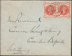 126137 1898 MAIL MELPLASH (DORSET) TO SALISBURY WITH 'MELPLASH' DATE STAMP.
