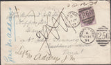 126205 1891 MAIL BOURNEMOUTH TO BUCKLAND NEWTON, DORSET, RE-DIRECTED TO MAPPOWDER, RETURNED TO SENDER.