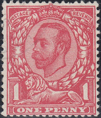 126294 1912 1D DOWNEY DIE 2 VARIETY NO WATERMARK (SG345var SPEC N12(1)a) USED.
