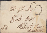 126341 1818 MAIL USED IN LONDON WITH 'TO BE DELIVERED/BY 10, O'CLOCK/ON SUND MORN' HAND STAMP (L708b).