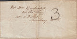 126346 1827 MAIL LONDON TO SUNBURY (MIDDLX) WITH CIRCULAR 'TO BE DELIVERED/BY 10/SUND.MORN' HAND STAMP (L711).