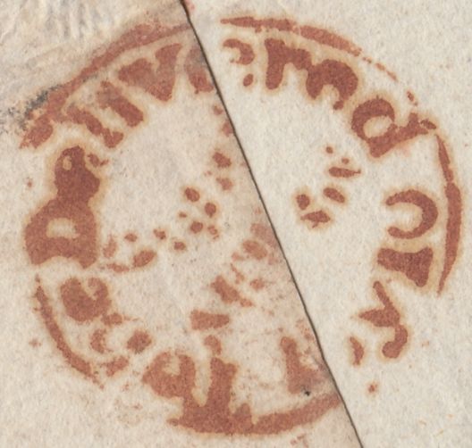 126346 1827 MAIL LONDON TO SUNBURY (MIDDLX) WITH CIRCULAR 'TO BE DELIVERED/BY 10/SUND.MORN' HAND STAMP (L711).