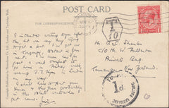 126359 1927 UNDERPAID MAIL BOURNEMOUTH TO NEW ZEALAND.