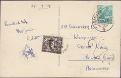 126381 1939 UNDERPAID MAIL SWITZERLAND TO BOWDON, CHESHIRE.