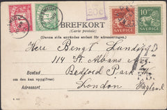 126382 1922 UNDERPAID MAIL SWEDEN TO LONDON.