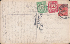 126383 1922 UNDERPAID MAIL SOUTH AFRICA TO HATHERSAGE, DERBYS.
