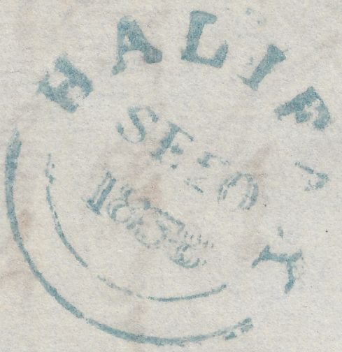 126501 1838 ENTIRE BRIGHOUSE, WEST YORKS TO HALIFAX WITH 'BRIGHOUSE/PENNY POST' HAND STAMP (YK585).