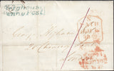 126503 1842 MAIL BRIGHOUSE, WEST YORKS TO LONDON WITH 'BRIGHOUSE/PENNY POST' HAND STAMP (YK585).