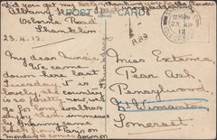 126596 1912 UNPAID MAIL SHANKLIN, ISLE OF WIGHT TO SOMERSET.