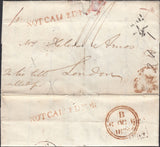 126598 1834 MAIL EDINBURGH TO LONDON 'TO LIE TILL CALLED FOR' WITH 'NOT CALLED FOR' HAND STAMP (L258).