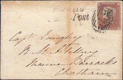 126607 1848 ENVELOPE NORWICH TO CHATHAM WITH 'BLOFIELD/PENNY POST' HAND STAMP (NK45).