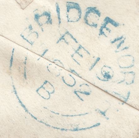 126614 1852 MAIL BRIDGENORTH (SHROPS) TO SHREWSBURY WITH 'CRESSAGE' UDC AND 'BURWARTON/PENNY POST' HAND STAMP (SH100).