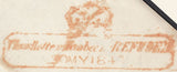126645 1848 PART LETTER FROM SHAFTESBURY, DORSET WITH 'CROWN/THIS LETTER HAS BEEN REFUSED/30 MY 1848' HAND STAMP IN RED.