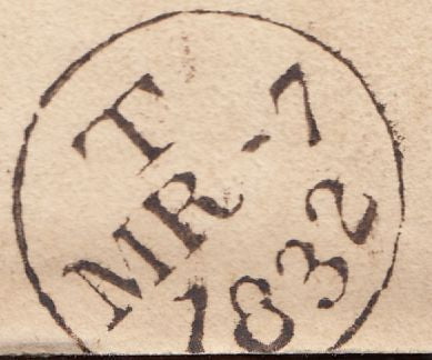 126670 1832 LEGACY DUTY DEPARTMENT, STAMP OFFICE LONDON LETTER TO DORSET WITH 'MISSENT TO' DORCHESTER HAND STAMP (DT254).