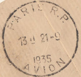 126671 1935 AIR MAIL LONDON TO BRAZIL WITH SEAHORSE 2/6 (SG450) AND 10S (SG452).