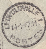 126722 1937 AIR MAIL LITTLEHAMPTON, SUSSEX TO LEOPOLDVILLE, BELGIUM CONGO WITH 2/6 SEAHORSE (SG450).